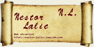 Nestor Lalić vizit kartica